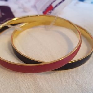 Tommy Hilfiger Navy and Pink Gold Bangles (3)